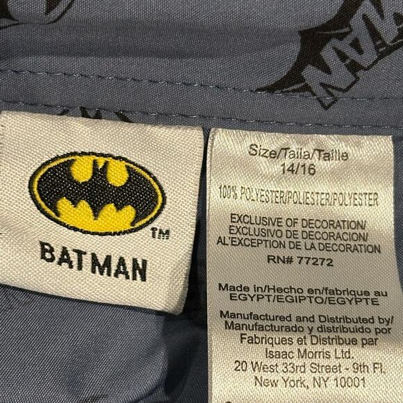 DC Batman Logo Button Shirt sz 14/16 - Picture 5 of 5